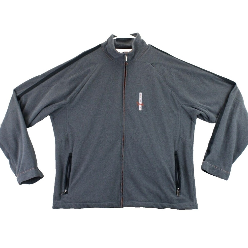 VTG Triple Five Soul Mens Gray Fleece Full Zip Jacket Track Style Size XXL‎